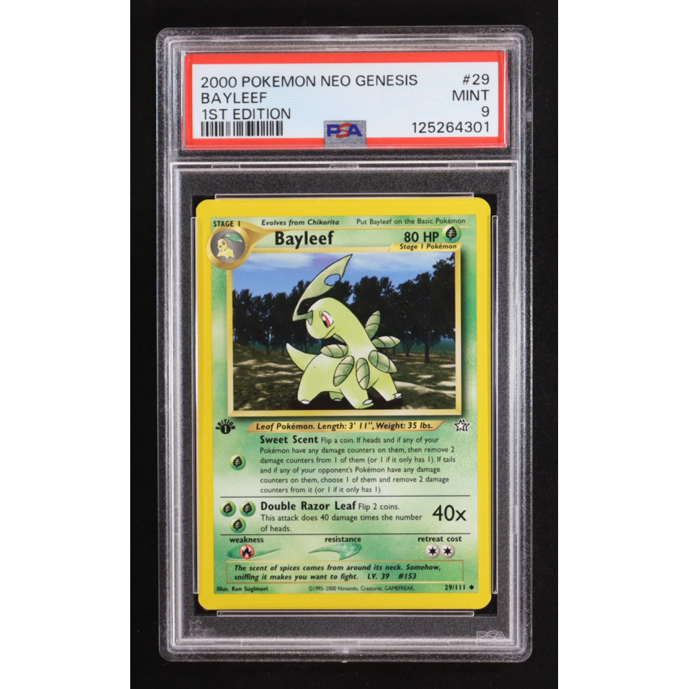 Bayleef 2000 Pokemon Neo Genesis 1st Edition #29 (PSA 9) at PristineAuction.com