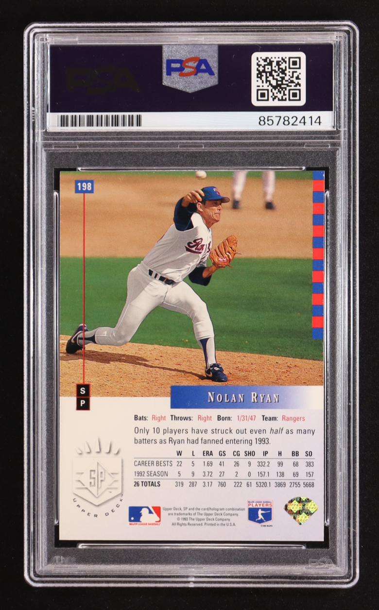 Nolan Ryan Signed 1993 SP #198 (PSA) at PristineAuction.com Nolan Ryan Signed 1993 SP #198 (PSA) at PristineAuction.com