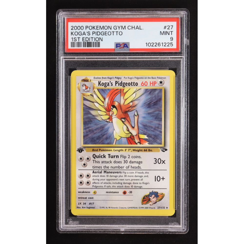Koga's Pidgeotto 2000 Pokemon Gym Challenge 1st Edition #27 (PSA 9) at PristineAuction.com
