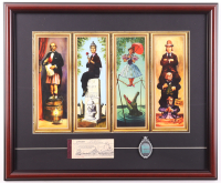 Disney Word "Haunted Mansion" Stretch Room Custom Framed Print Display With Ticket Book & Pewter Ride Emblem at PristineAuction.com