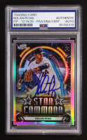 Nolan Ryan Signed 2024 Topps Cosmic Chrome Star Command #SC25 (PSA) at PristineAuction.com