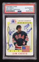 Jim Craig Signed 1983 Topps History's Greatest Olympians #33 Inscribed "1980 GOLD" (PSA) at PristineAuction.com