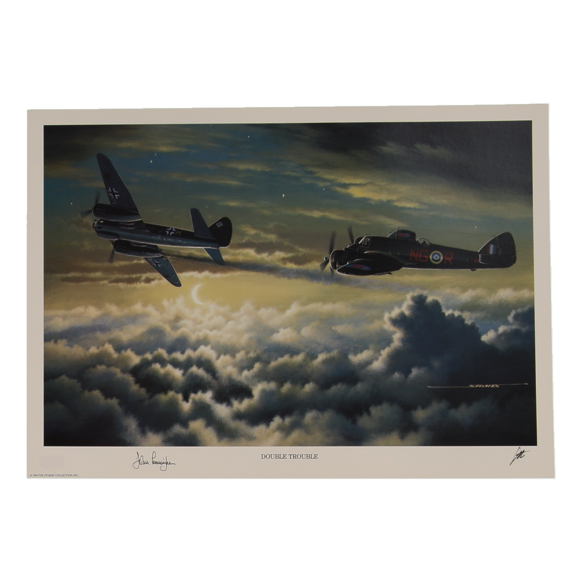 John Cunningham Signed Stan Stokes "Double Trouble" Lithograph (AIV) at PristineAuction.com John Cunningham Signed Stan Stokes "Double Trouble" Lithograph (AIV) at PristineAuction.com