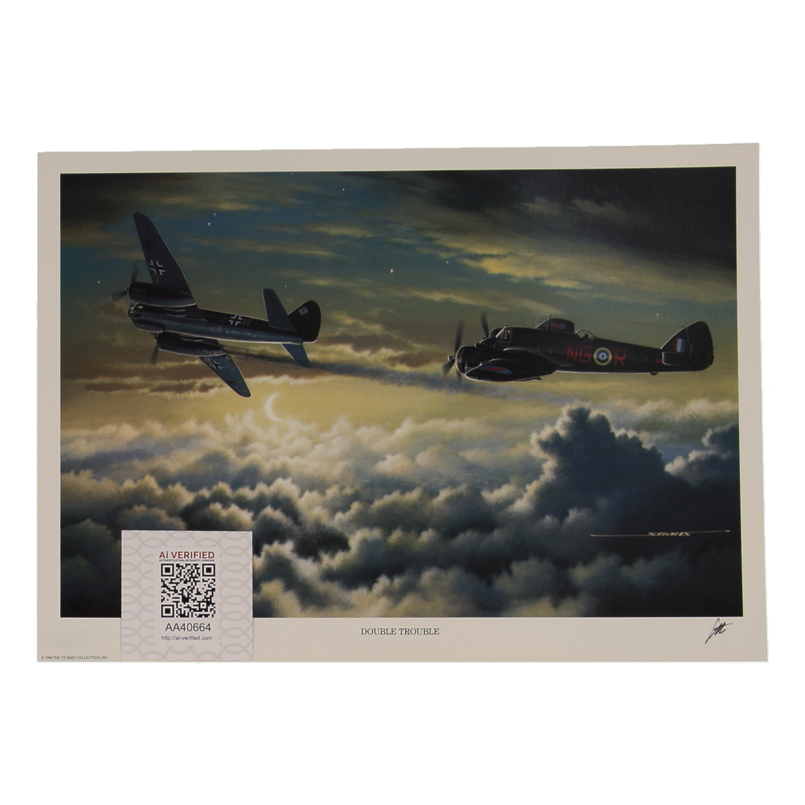 John Cunningham Signed Stan Stokes "Double Trouble" Lithograph (AIV) at PristineAuction.com John Cunningham Signed Stan Stokes "Double Trouble" Lithograph (AIV) at PristineAuction.com