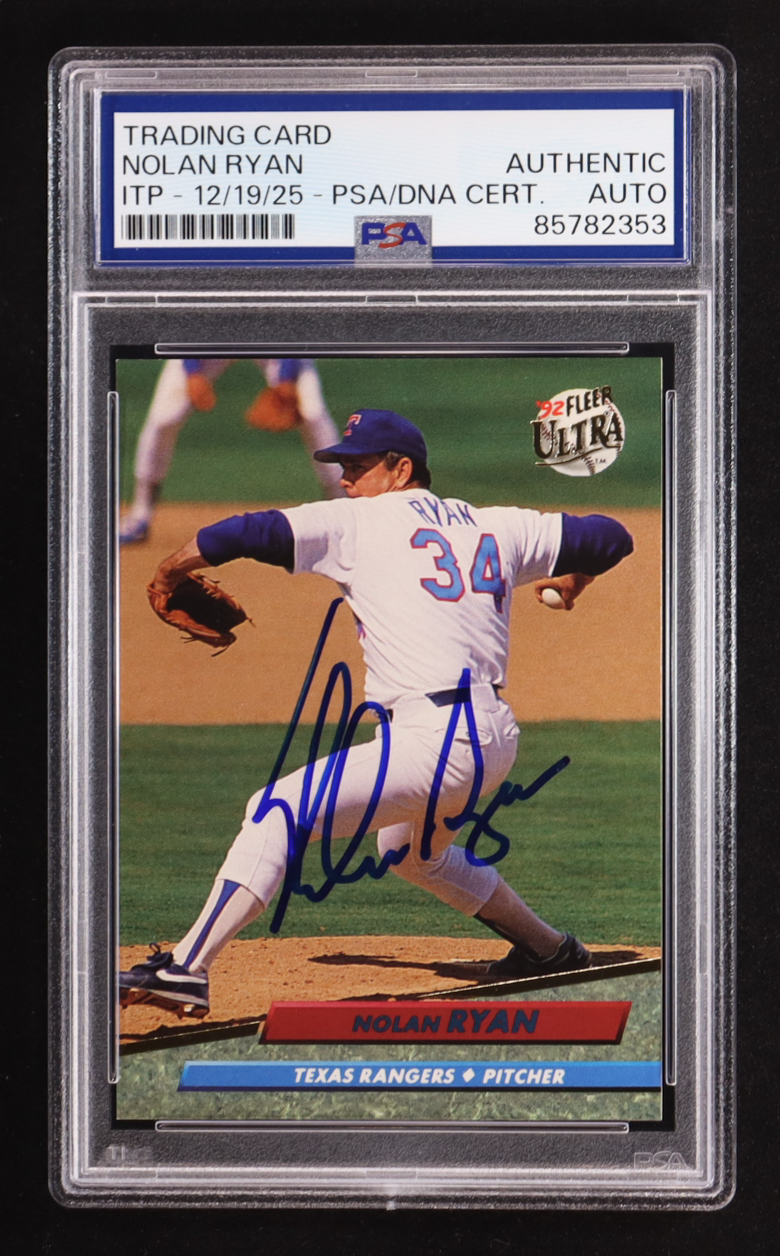 Nolan Ryan Signed 1992 Ultra #141 (PSA) at PristineAuction.com Nolan Ryan Signed 1992 Ultra #141 (PSA) at PristineAuction.com