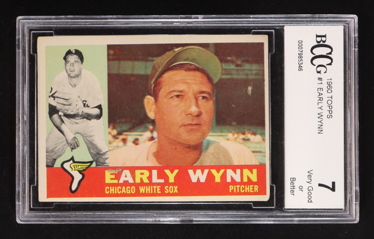 Early Wynn 1960 Topps #1 (BCCG 7) at PristineAuction.com Early Wynn 1960 Topps #1 (BCCG 7) at PristineAuction.com