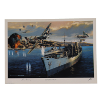 Sir Ivor Broom Signed Stan Stokes "Dangerous Duty" Lithograph (AIV) at PristineAuction.com