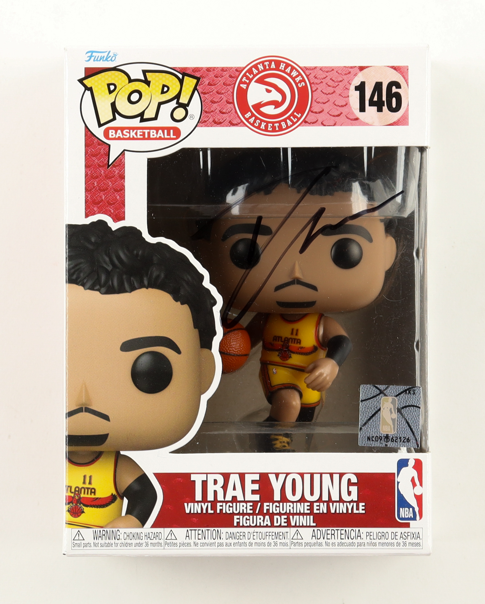Trae Young Signed "Hawks" #146 Funko Pop! Vinyl Figure (JSA) at PristineAuction.com Trae Young Signed "Hawks" #146 Funko Pop! Vinyl Figure (JSA) at PristineAuction.com