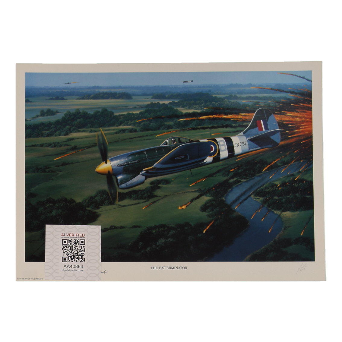 Roland Beamont Signed Stan Stokes "The Exterminator" Lithograph (AIV) at PristineAuction.com Roland Beamont Signed Stan Stokes "The Exterminator" Lithograph (AIV) at PristineAuction.com