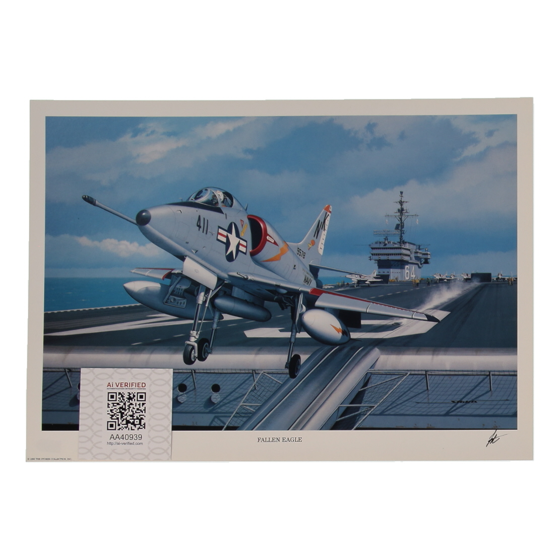 Everett Alvarez Signed Stan Stokes "Fallen Eagle" Lithograph (AIV) at PristineAuction.com Everett Alvarez Signed Stan Stokes "Fallen Eagle" Lithograph (AIV) at PristineAuction.com