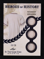 Warren Spahn 2025 Leaf ITG Used Sports Heroes of History Blue #HH88 #15/20 at PristineAuction.com