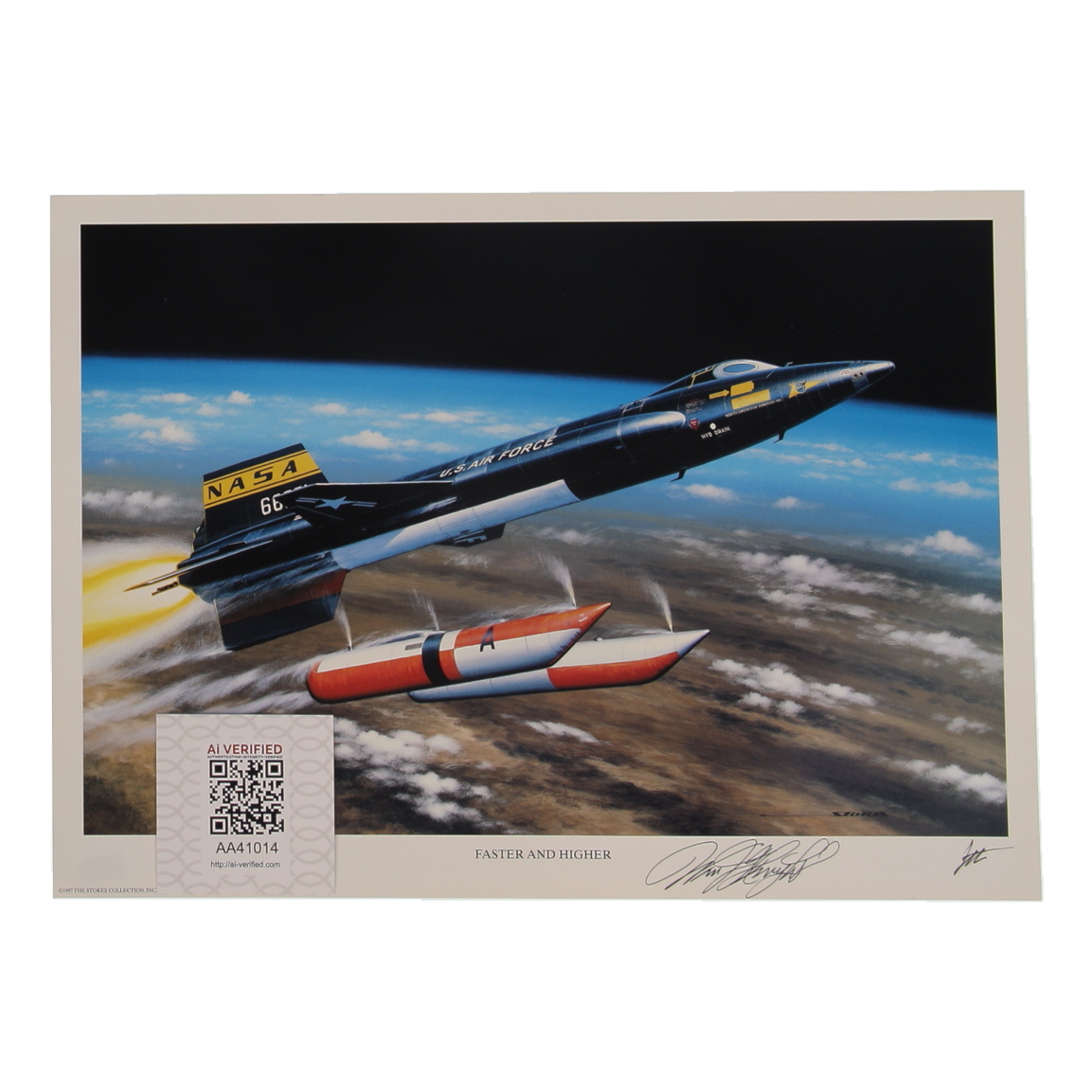 William Knight Signed Stan Stokes "Faster and Higher" Lithograph (AIV) at PristineAuction.com William Knight Signed Stan Stokes "Faster and Higher" Lithograph (AIV) at PristineAuction.com