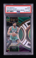 Jayson Tatum 2023-24 Select Prizms Green White Purple #156 (PSA 10) at PristineAuction.com