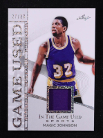Magic Johnson 2025 Leaf ITG Used Sports Game Used Memorabilia Sparkle Foil JSY #GM28 #27/30 at PristineAuction.com