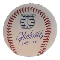 John Smoltz Signed OML Hall of Fame Logo Baseball Inscribed "HOF 15" (Beckett) at PristineAuction.com