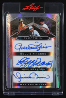 Rollie Fingers / Jeff Reardon / Mariano Rivera 2025 Leaf Electrum Power Trio Autographs #PT-9 #1/1 at PristineAuction.com