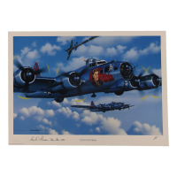 Carl D. Peterson Signed Stan Stokes "Ruby's Fortress" Lithograph Inscribed "Maj Gen USAF" (AIV) at PristineAuction.com