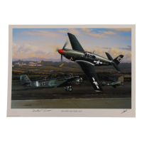 Michael T. Russo Signed Stan Stokes "The First Mustang Ace" Lithograph (AIV) at PristineAuction.com