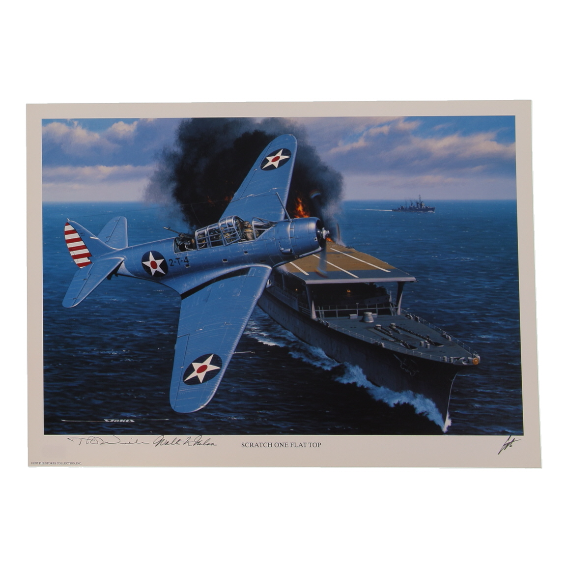 T.R. Wiebe & Walter N. Nelson Signed Stan Stokes "Scratch One Flat Top" Lithograph (AIV) at PristineAuction.com T.R. Wiebe & Walter N. Nelson Signed Stan Stokes "Scratch One Flat Top" Lithograph (AIV) at PristineAuction.com