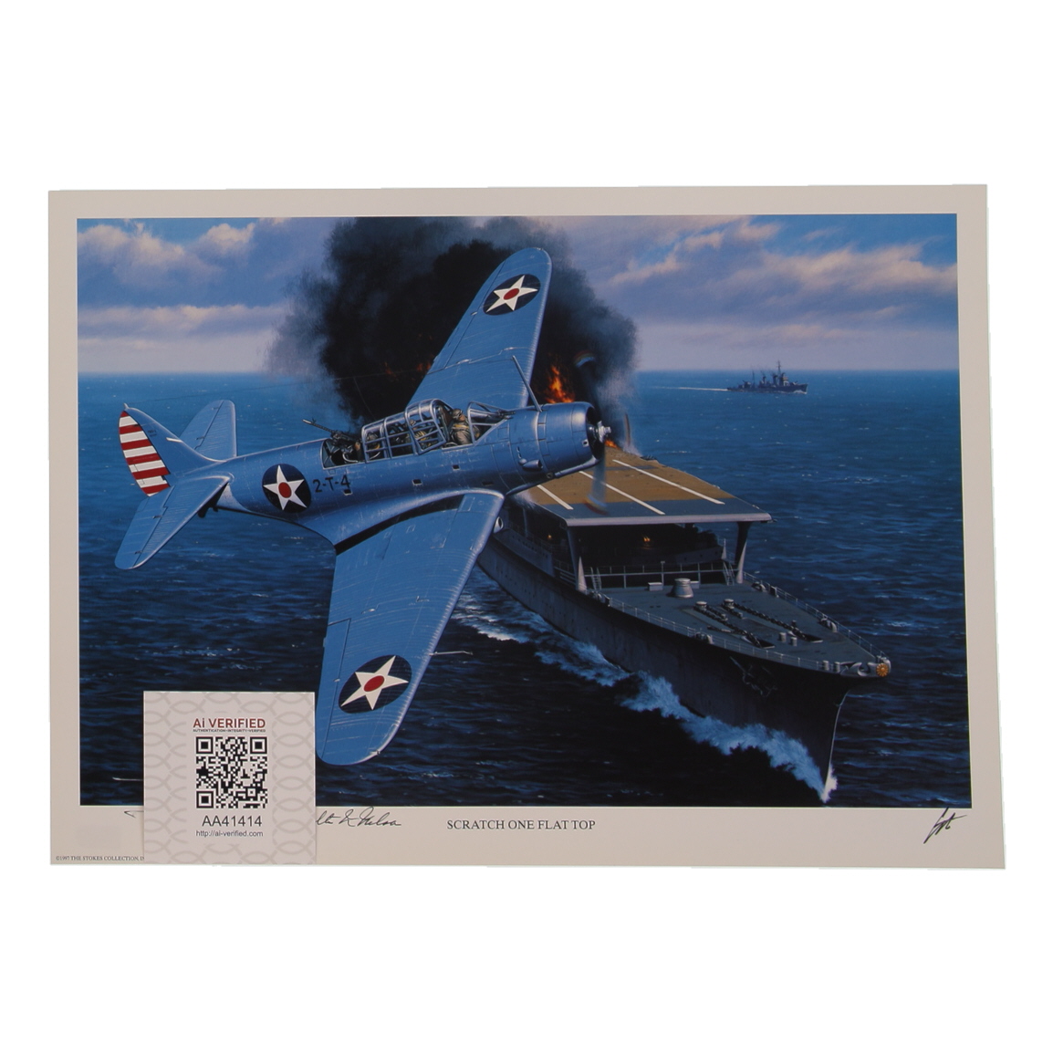 T.R. Wiebe & Walter N. Nelson Signed Stan Stokes "Scratch One Flat Top" Lithograph (AIV) at PristineAuction.com T.R. Wiebe & Walter N. Nelson Signed Stan Stokes "Scratch One Flat Top" Lithograph (AIV) at PristineAuction.com