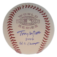 Tony LaRussa Signed 2006 World Series Logo Baseball Inscribed "2006 W.S. Champs" (Beckett) at PristineAuction.com
