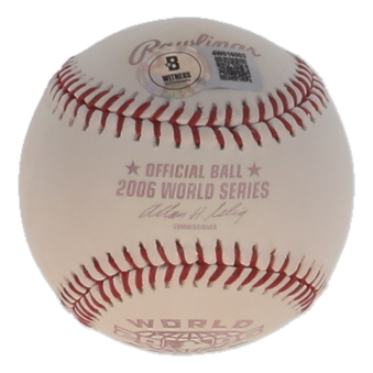 Tony LaRussa Signed 2006 World Series Logo Baseball Inscribed "2006 W.S. Champs" (Beckett) at PristineAuction.com Tony LaRussa Signed 2006 World Series Logo Baseball Inscribed "2006 W.S. Champs" (Beckett) at PristineAuction.com