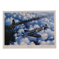 Johnnie Johnson Signed Stan Stokes "Canadian Heroes" Lithograph (AIV) at PristineAuction.com