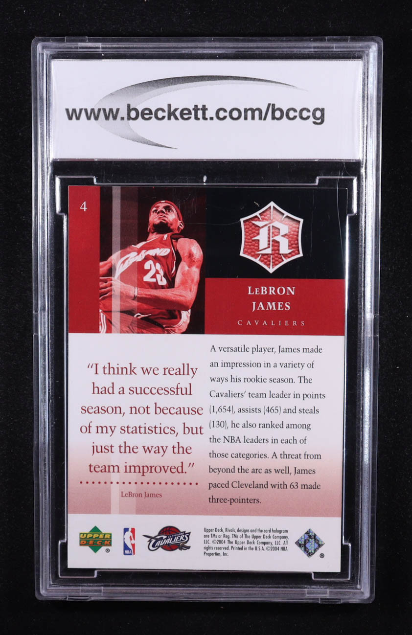 Lebron James 2004-05 Upper Deck Rivals Box Set #4 (BCCG 10) at PristineAuction.com Lebron James 2004-05 Upper Deck Rivals Box Set #4 (BCCG 10) at PristineAuction.com