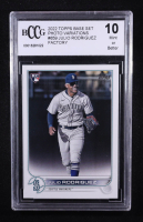 Julio Rodriguez 2022 Topps Base Set Photo Variations Factory #659 RC (BCCG 10) at PristineAuction.com