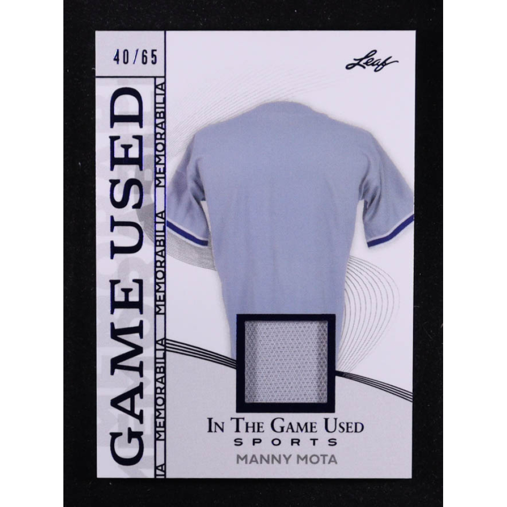 Manny Mota 2025 Leaf ITG Used Sports Game Used Memorabilia Blue Foil JSY #GM29 #40/65 at PristineAuction.com
