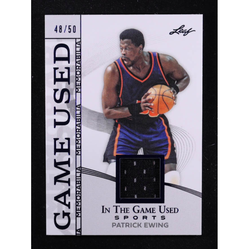Patrick Ewing 2025 Leaf ITG Used Sports Game Used Memorabilia Blue Foil JSY #GM36 #48/50 at PristineAuction.com