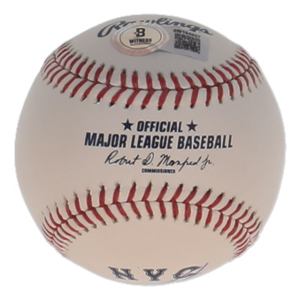 Dwight 'Doc' Gooden Signed OML NYC Logo Baseball Inscribed "86 W.S.C" (Beckett) at PristineAuction.com Dwight 'Doc' Gooden Signed OML NYC Logo Baseball Inscribed "86 W.S.C" (Beckett) at PristineAuction.com