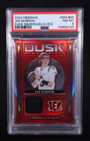 Joe Burrow 2024 Panini Obsidian Dusk Memorabilia Red #DM-JBW #57/75 (PSA 8) at PristineAuction.com