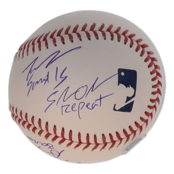 The Sandlot | OML Baseball Cast-Signed by (7) with Tom Guidry, Brandon Adams, Chauncey Leopardi with Multiple Movie Inscriptions (Beckett) at PristineAuction.com The Sandlot | OML Baseball Cast-Signed by (7) with Tom Guidry, Brandon Adams, Chauncey Leopardi with Multiple Movie Inscriptions (Beckett) at PristineAuction.com