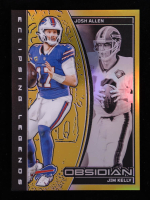 Josh Allen / Jim Kelly 2024 Panini Obsidian Eclipsing Legends Gold #10 #7/10 at PristineAuction.com