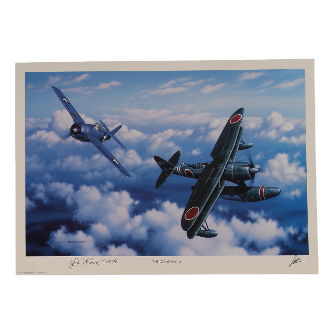 Joe Foss Signed Stan Stokes "Tough As Nails" Lithograph Inscribed "CMH" (AIV) at PristineAuction.com Joe Foss Signed Stan Stokes "Tough As Nails" Lithograph Inscribed "CMH" (AIV) at PristineAuction.com