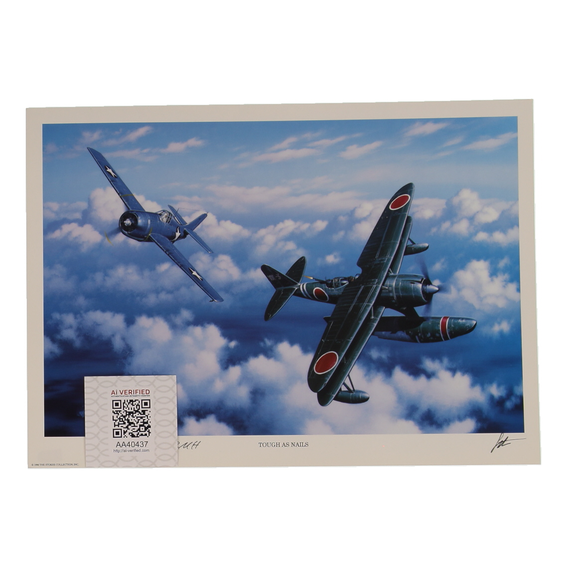 Joe Foss Signed Stan Stokes "Tough As Nails" Lithograph Inscribed "CMH" (AIV) at PristineAuction.com Joe Foss Signed Stan Stokes "Tough As Nails" Lithograph Inscribed "CMH" (AIV) at PristineAuction.com