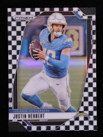 Justin Herbert 2024 Panini Prizm Prizms Black and White Checker #157 at PristineAuction.com