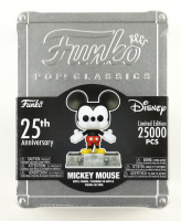 LE "Disney" Mickey Mouse 25th Anniversary #01C Funko Pop! Vinyl Figure with Pop! Coin, Pop! Pin, & Foil Certificate Card at PristineAuction.com