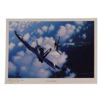 Archie Donahue Signed Stan Stokes "Angels Of Okinawa" Lithograph Inscribed "Col. USMC R" (AIV) at PristineAuction.com