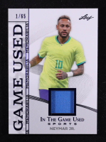 Neymar Junior 2025 Leaf ITG Used Sports Game Used Memorabilia Blue Foil JSY #GM33 #1/65 at PristineAuction.com
