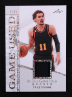 Trae Young 2025 Leaf ITG Used Sports Game Used Memorabilia Silver Sparkle Foil JSY #GM46 #9/25 at PristineAuction.com