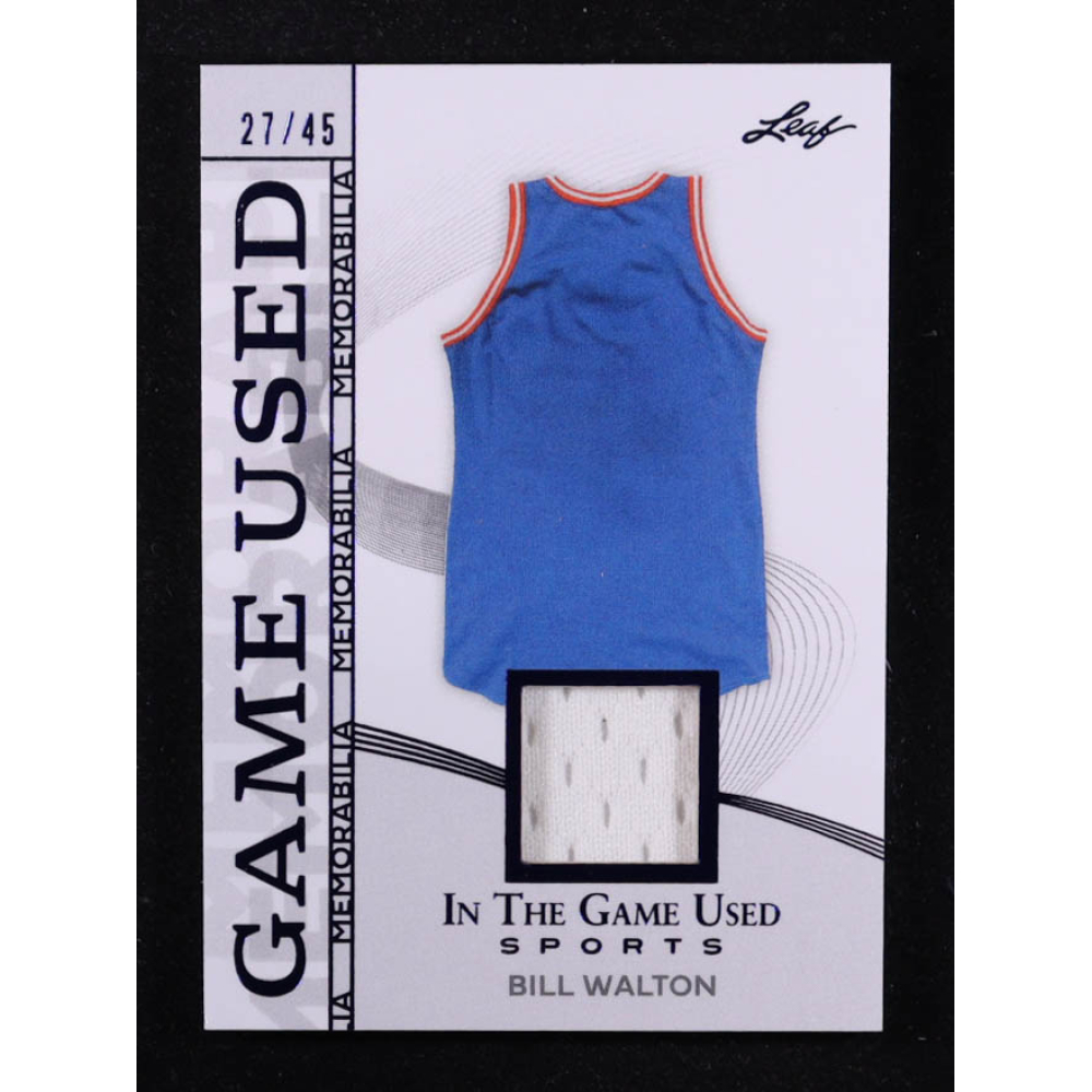 Bill Walton 2025 Leaf ITG Used Sports Game Used Memorabilia Blue Foil JSY #GM6 #27/45 at PristineAuction.com