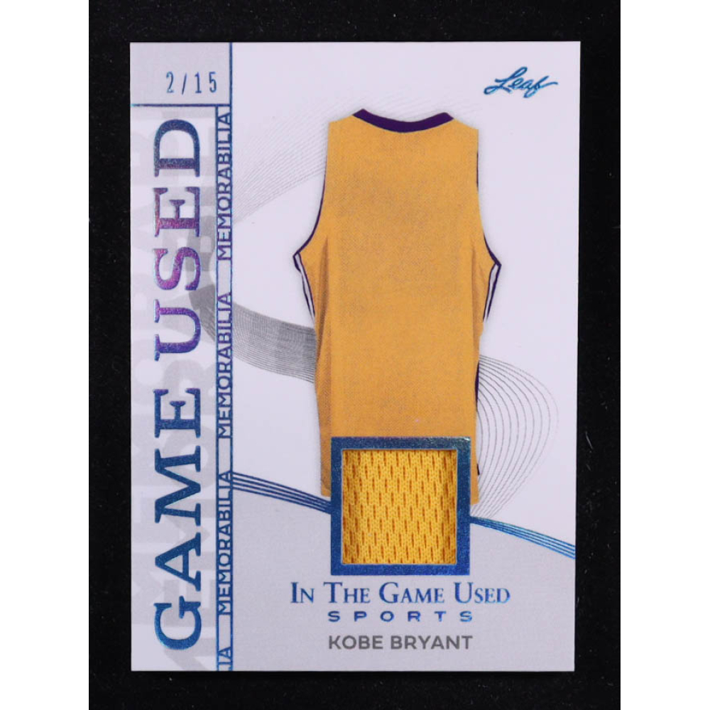 Kobe Bryant 2025 Leaf ITG Used Sports Game Used Memorabilia Turquoise Foil JSY #GM22 #2/15 at PristineAuction.com