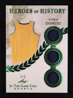 Luka Doncic 2025 Leaf ITG Used Sports Heroes of History Green #HH54 #1/3 at PristineAuction.com