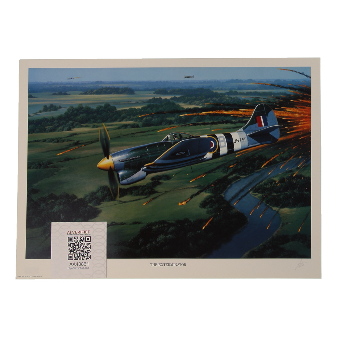 Roland Beamont Signed Stan Stokes "The Exterminator" Lithograph (AIV) at PristineAuction.com Roland Beamont Signed Stan Stokes "The Exterminator" Lithograph (AIV) at PristineAuction.com