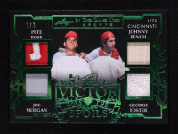 Pete Rose / Johnny Bench / Joe Morgan / George Foster 2025 Leaf ITG Used Sports To the Victor Goes the Spoils Green #VS24 #2/3 at PristineAuction.com
