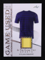 Kylian Mbappe 2025 Leaf ITG Used Sports Game Used Memorabilia Silver Sparkle Foil JSY #GM23 #24/25 at PristineAuction.com