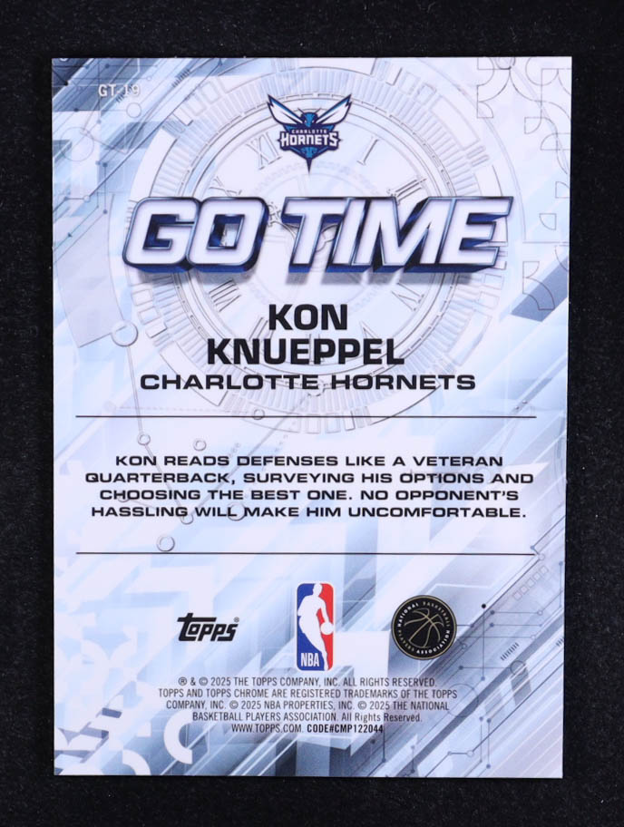 Kon Knueppel 2025-26 Topps Chrome Go Time #GT19 RC at PristineAuction.com Kon Knueppel 2025-26 Topps Chrome Go Time #GT19 RC at PristineAuction.com