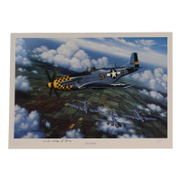 Lt. Col. William Bailey Signed Stan Stokes "Top Cover" Lithograph (AIV) at PristineAuction.com